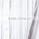 High Quality Ladies Fancy White Pleated Blouse Fashion Design thumbnail-4