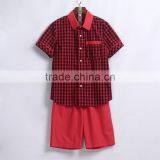 Wholesale Tailored Summer School Plaid Shirt Made Children Shirt thumbnail-2