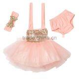 Latest Design Birthday Tutu Dress for Kids SEQUIN TUTU SET Wholesale Baby Tutu Dress thumbnail-3