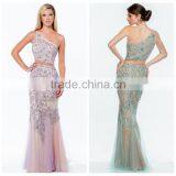 2015 Sexy Beaded Evening One Shoulder Prom Dress Pattern thumbnail-1