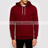 Custom Mens Red Plain Pullover Hoodies thumbnail-4