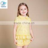 Fashion Puff Sleeve Girls Boutique Clothing Set Wholesale Children's Clothes thumbnail-2