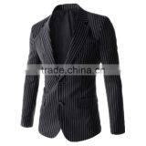 1 pc Hot Sale Good Quality 4 Size for Choice Slim Fit Striped Long Sleeve V Neck Slim Fit Men Blazer thumbnail-3