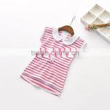 Wholesale Sleeveless Striped Tshirt for Little Girls Hot Sale thumbnail-3