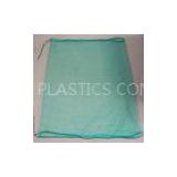 Green Laundry Plastic Mesh Fruit Bags With Knotted Drawstring
