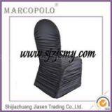 White Ruffled Wedding Chair Cover/ruched Chair Cover thumbnail-1