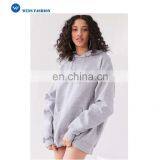 2017 Hot Sale Women Heather Grey Hoodies Mini Logo Hoodies Sweatshirt thumbnail-1