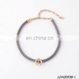 Fashion Mini Crescent Necklace Handmade Leather Choker Necklace Minimalist Necklace thumbnail-2