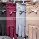 Trendy Ladies Stylish Bow Winter Cute Wool Gloves thumbnail-1