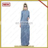 Jean fabric Front Open Fashion Abaya Long Dress New Style