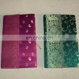 SAREE COVERED PAPER NOTEBOOKS SET OF 3 PCS SET thumbnail-4