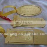 Beautiful Personalized Custom Logo Engraved Copper Metal Souvenir Bookmark for Book