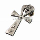 3d Custom Logo Metal Clip Emblem for Cloth Wallet, Personalized Logo Hat Pin Boats Riveting SILVER Lapel Pin thumbnail-4