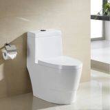 One Piece American Hot Sale Ceramic Floor Mounted Siphonic Flushing Factory Toilet thumbnail-1