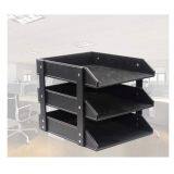 Laundry Storage Bucket Bookcase by Leather Document Holder Desktop Storage Organizer Data Racks Office Supplies,Black t for Bedroom Bathroom (Color : Brown) thumbnail-5