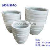 Glossy Light Cement Planters | S0204805/3 thumbnail-1