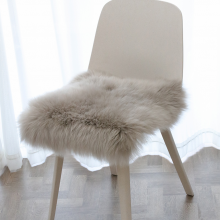 Popular Grey Color Long Wool Animal Fur Pillow Australian Real Sheepskin Fur Pillow Hot Sale in Europe thumbnail-2