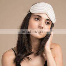 Striped Soft and Luxury Cashmere Travel Eye Mask thumbnail-4