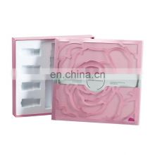 rose flower laser cutting cosmetic oil bottles square water resistant box paper with lid