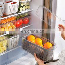 Fridge Organizer Clear Plastic Food Storage Organizer Bin Racks Kitchen Pantry Storage Organizer Units Pantry Container Set thumbnail-1