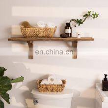 Direct Selling Water Hyacinth Grass Woven Tray Hand-Woven Wicker Baskets, Water Hyacinth Storage Baskets With Wooden Handles thumbnail-4
