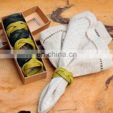 Hot Sale Colorful Rattan Napkin Ring Cheap WHolesale Customized Tableware Set Napkin Holder Rings Wovenmade in Vietnam thumbnail-2