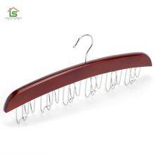 Custom Luxury Wooden Scarf Neck Tie Belt Hangers For Display thumbnail-3