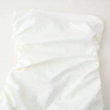 Spring and Summer New Female Actress Elegant Style off Shoulder Straight Neck Contrasting Patchwork Strapless Dress thumbnail-4