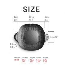 New Cast Iron Pan Outdoor Campers Thickened Uncoated Korean Barbecue Pan Around the Stove Square Skillet thumbnail-2