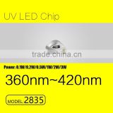 UVLED uv light source 2835 365nm 0.5w with ce rohs for flashlight