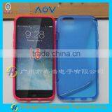 S Wave Design Jelly Soft Skin TPU Cellphone Case Cover Shell for Apple for Iphone 6 4.7