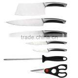 BLACK HANDLE STAINLESS STEEL 8PCS KITCHEN KNIFE SET thumbnail-2