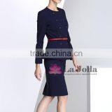 Lady Airline Stewardess Uniform Design Beauty Office Uniform for Women thumbnail-2