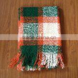 Wholesale New Winter Lady Fashion Tassel Loop Yarn Plaid Blanket Scarf thumbnail-6