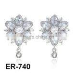 Dragon Flower design earrings fashion crystal ear ring