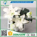 2016 Wholesale Multicolor Latex Artificial PU Flowers Lily Real Touch Bouquet Wedding Bridal Decor Display Flower thumbnail-4