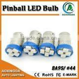 BA9S #44 6.3V Pinball Led Bulb 4*3528 LED Blue