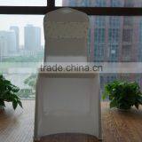 Gold Patterns Lycra Chair Band With Buckle for Banquet Quality Choice thumbnail-2