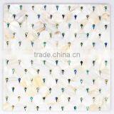 Paua Ocean Shell Mix Freshwater Mother of Pearl Mosaic Mounted on Ceramic for Backsplash, Seamless on Mesh,bathroom Wall Tile