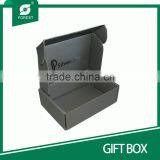 HIGH END CUSTOM MADE CORRUGATED GIFT BOX FOR POSTAGE WITH HOT SILVER STAMPPED INSIDE thumbnail-1