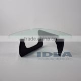 Replica Isamu Nguchi Coffee Table Black Solid Wooden Base