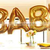 32''cheap custom-made gold&silvery letter foil balloon