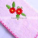 100% Cotton Solid Color Dobby Embroidery Hand Towel