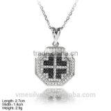 PZL-0012B1 Clasic Design Pendant 925 Jewelry With CZ Stone Black CZ Stones