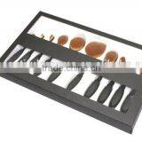 10 PCS Oval Makeup Brushes Set Synthetic Hair Professional / Full Coverage Plastic Face / Eye / Lip MAKE-UP FOR YOU 10 PCS O thumbnail-3