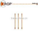 Grounding connection copper bonded threaded earth rod