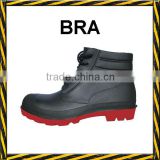 PVC ankle safety rain boots with steel toe steel plate