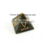 Labradorite 5 Element Engraved Pyramid