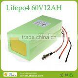 60v 12ah Lifepo4 Battery Pack for Electric Bicycles Scooters