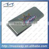 High Quality Custom Silver Etched Enamel Brass Money Clip